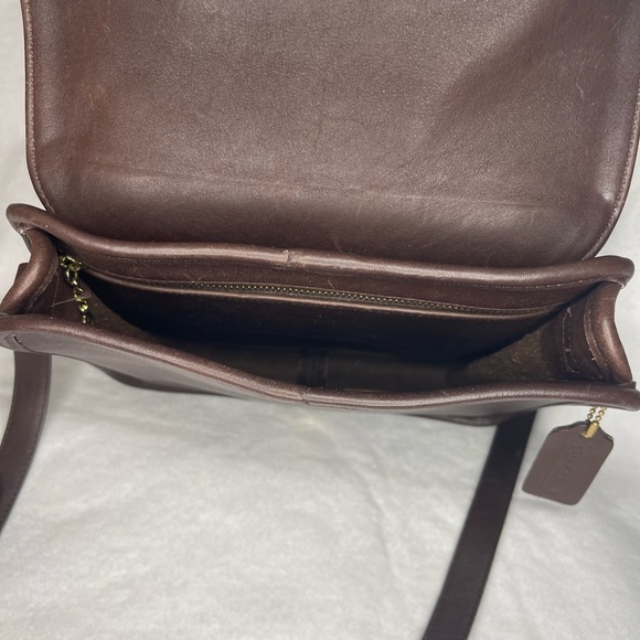 VINTAGE Coach 1998 Tribeca Crossbody - Dark Mahogany Brown Leather 🤎 - Picture 7 of 8